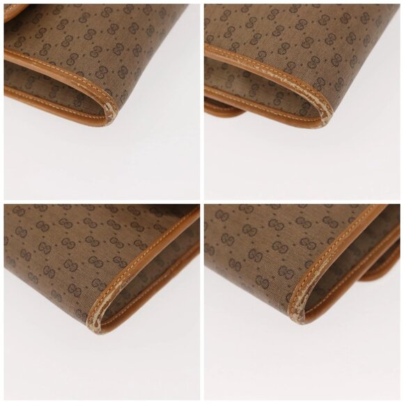 GUCCI Micro GG Supreme Shoulder Bag PVC Beige Gold 004 106 0146 Auth 149323 - Picture 14 of 16